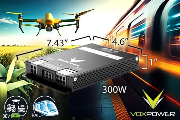 New Release VCCR300 Conduction Cooled PSU, Slim 300W Fan-less Rugged 7.43” x 4.6” x 1” DC/DC